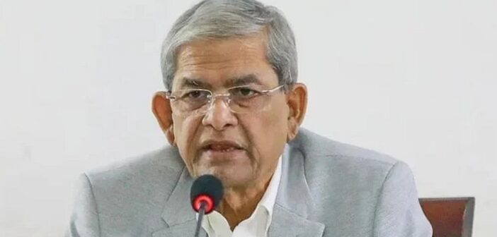 ভূগর্ভস্থ পানির ব্যবহার কমিয়ে বৃষ্টির পানি কাজে লাগাতে হবে: মির্জা ফখরুল