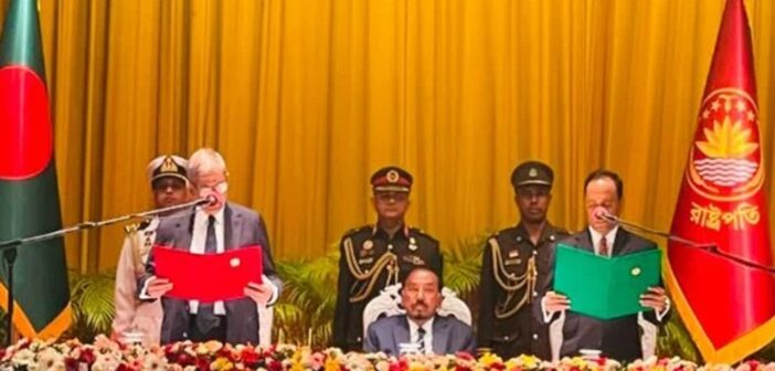 শপথ নিলেন ২৩তম রাষ্ট্রপতি মির্জা ফখরুল ইসলাম আলমগীর